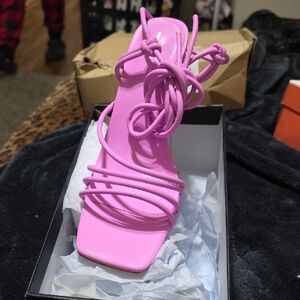 PrettyLittleThing Vibrant Pink Heeled Sandals